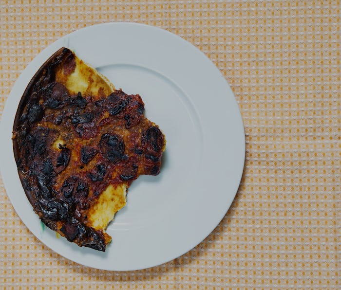 Burnt pizza