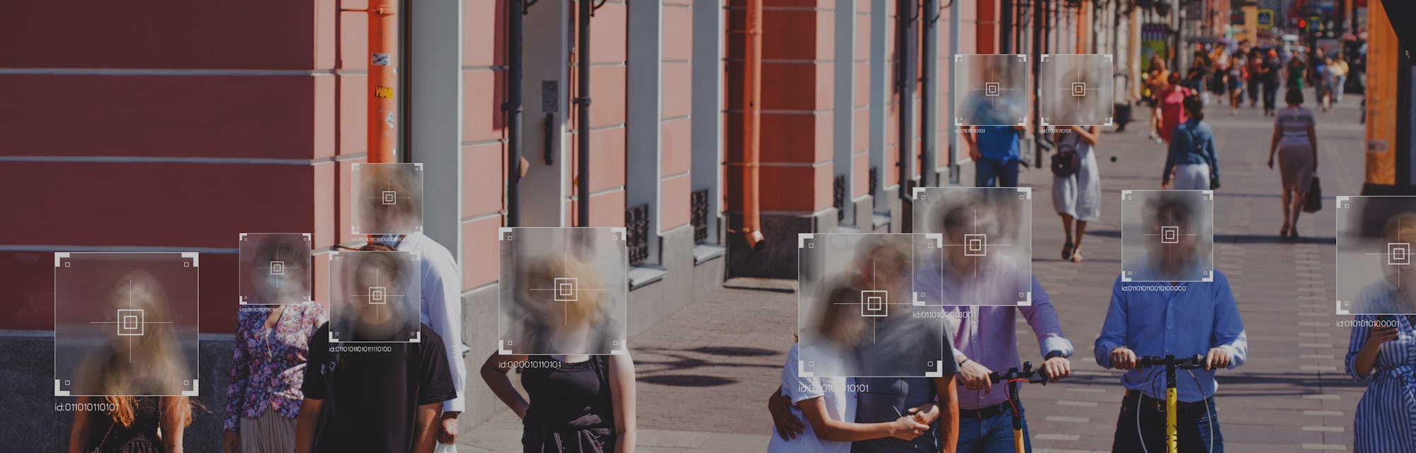 Face recognition and personal identification technologies in street surveillance cameras.