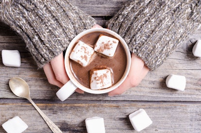 Marshmallow vodka goes great with hot chocolate.