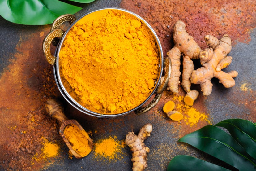 Turmeric powder as a powerful ingredient in Yellow Beauty skin care line.