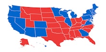 US election results map. American Presidential Election results