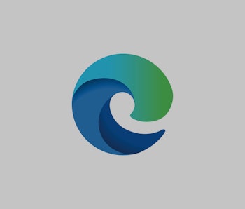 Microsoft edge chromium browser brand new logo 2019 isolated on white background. Microsoft edge ico...