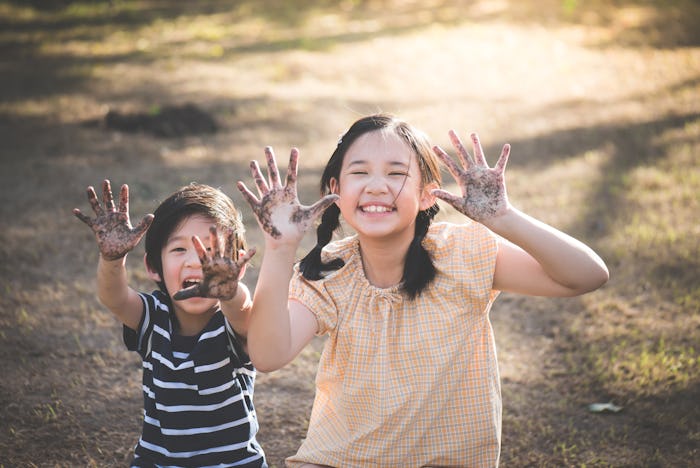 Finding independent activities for your kids to do outside is a must.