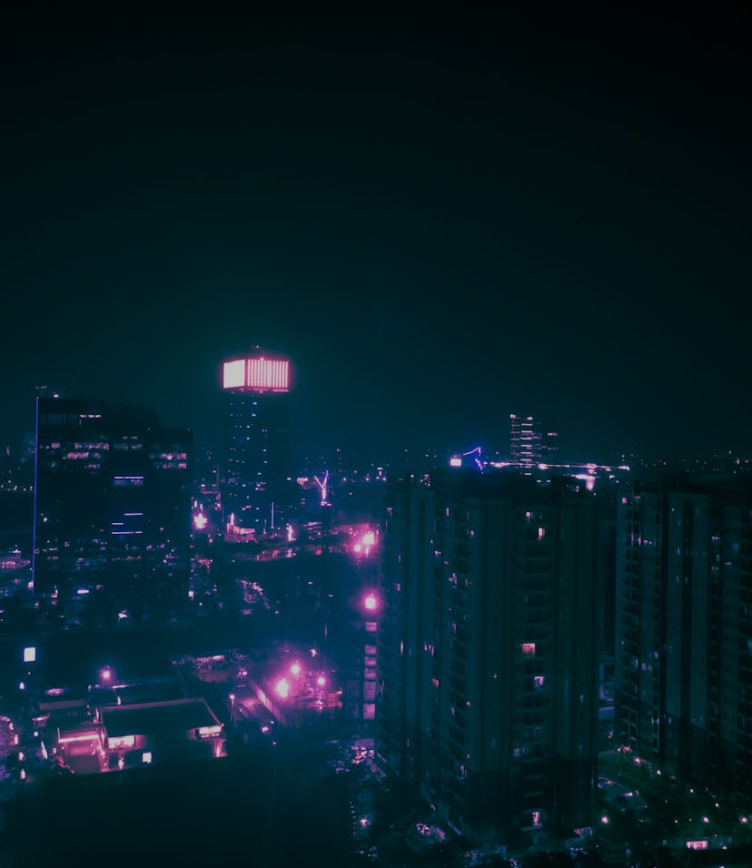 Cyberpunk Night Cityscape Jakarta 2077