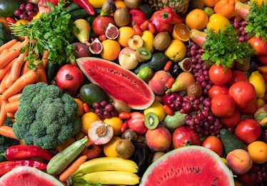 Variety of fruits and vegetables
