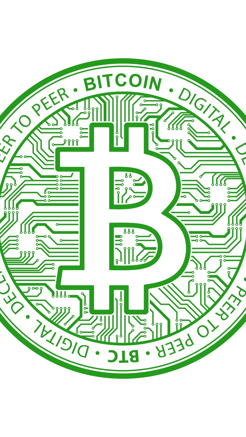 Bitcoin currency crypto coin icon. International stock exchange. Network bitcoin marketing vector ba...