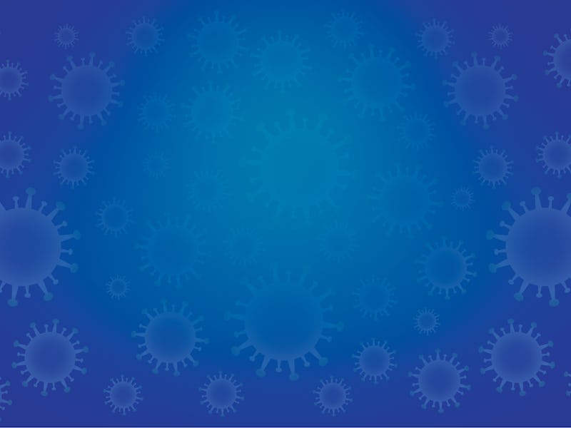 Corona virus, covid-19 background and massage with vector elements.