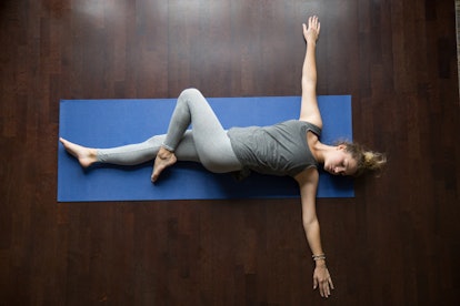 Rotational stretches help tight muscles.
