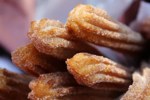 Churros close up in a mexican market