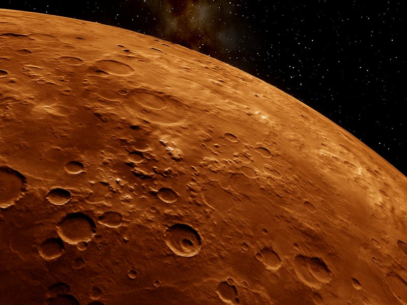 planet Mars, red planet Mars, Mars in the solar system 3d render