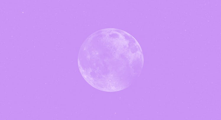 June 2021 full moon in purple.