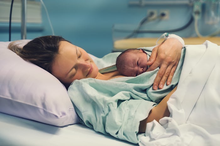 mother and newborn in hospital