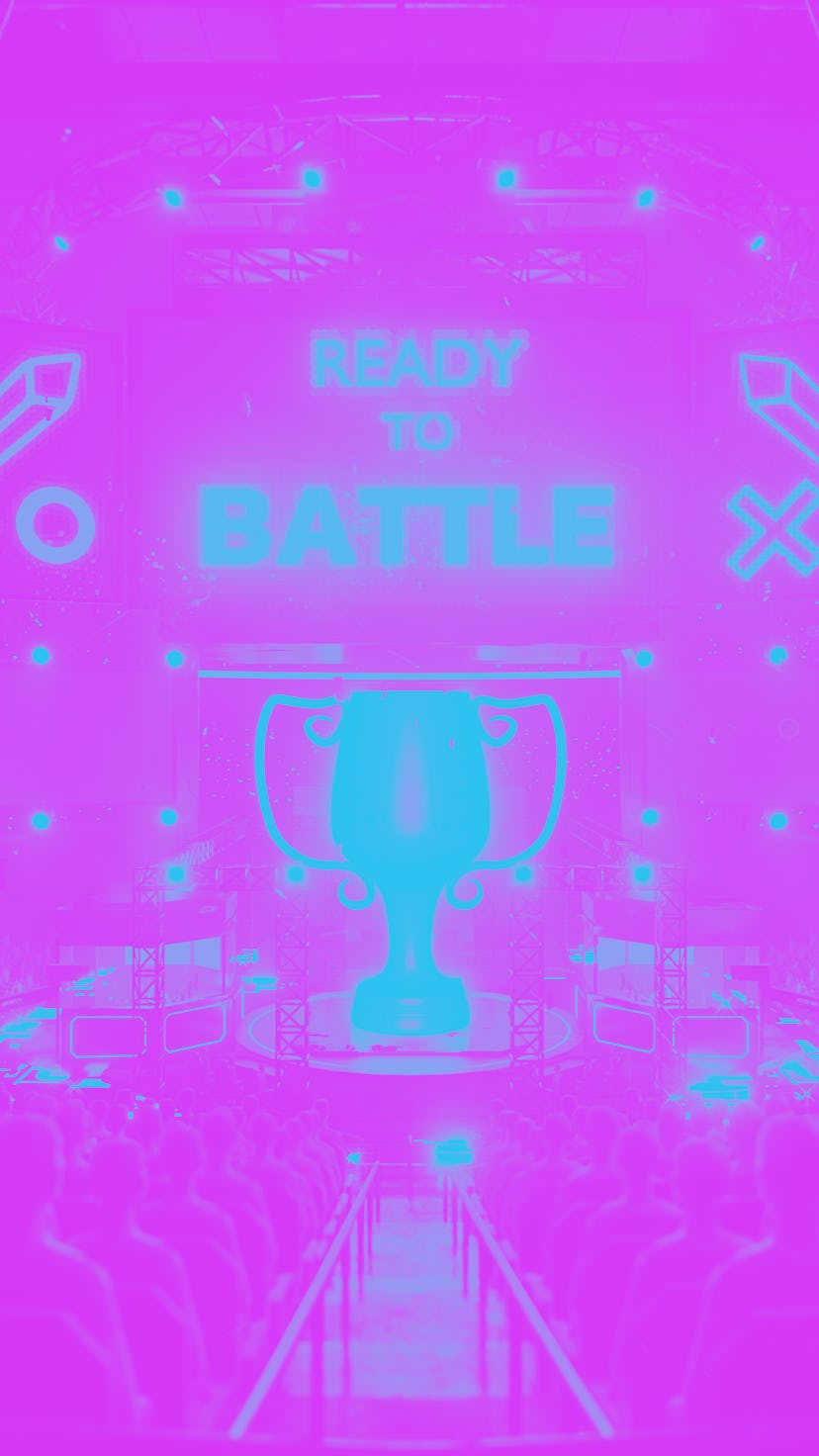 The E-sport arena, 3d scene rendering