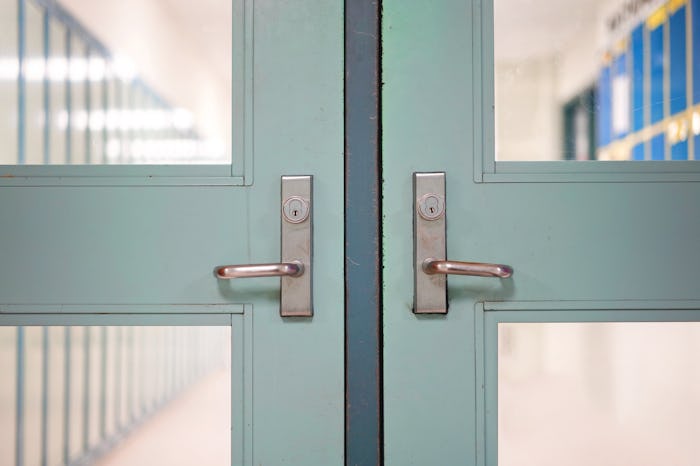 closed school doors