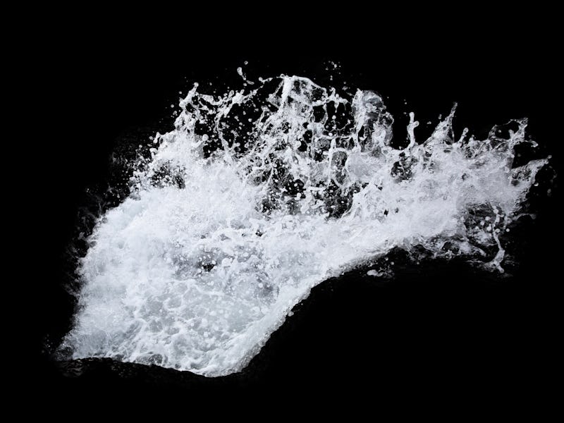 Water Splash Isolated On The Black background