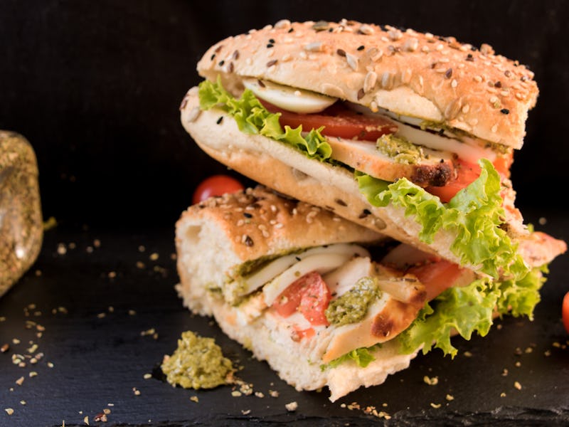 Baguette cut and stacked