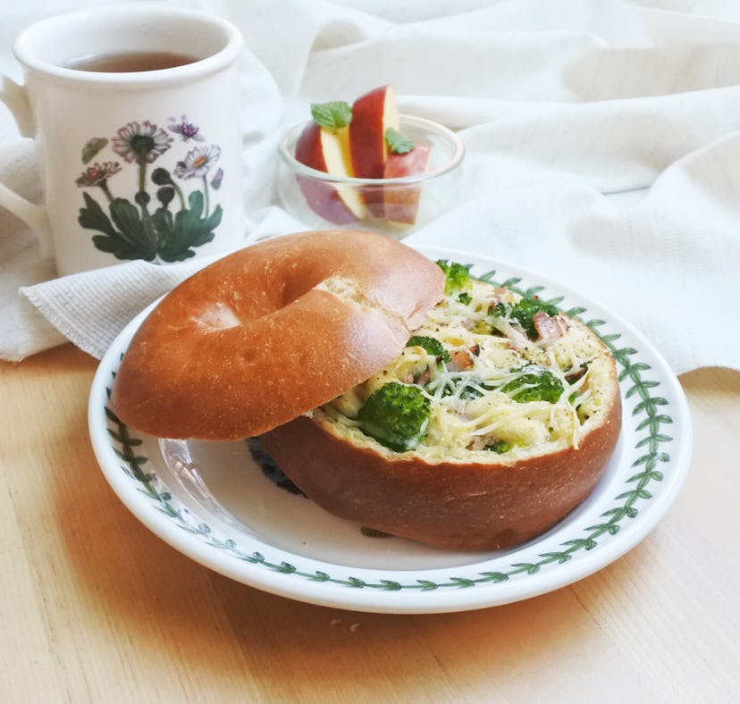 Quiche-stuffed bagel recipes from TikTok