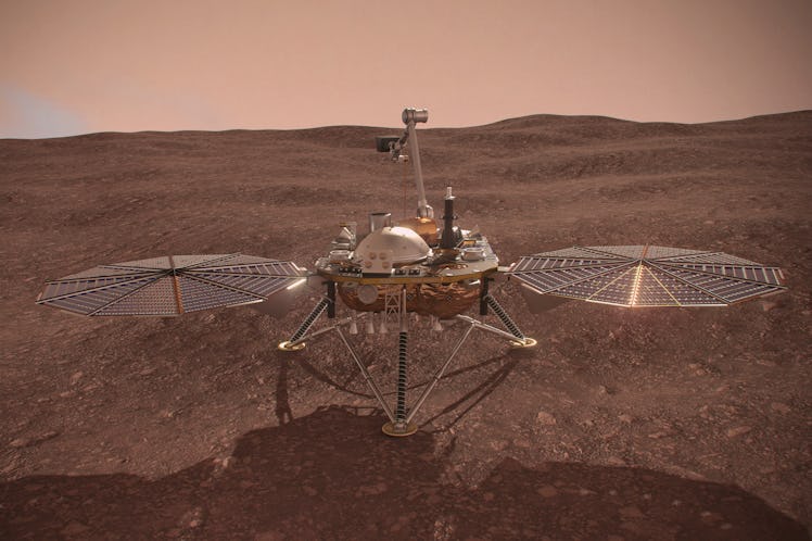 Mars probe - NASA's InSight lander - 3D Illustration