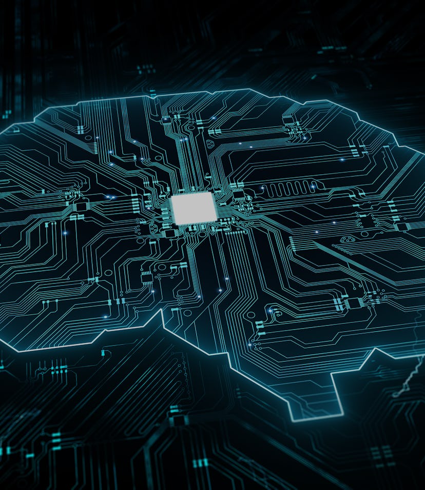 Artificial intelligence (AI), data mining, deep learning modern computer technologies.
Futuristic C...