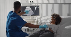 woman getting a pregnancy ultrasound