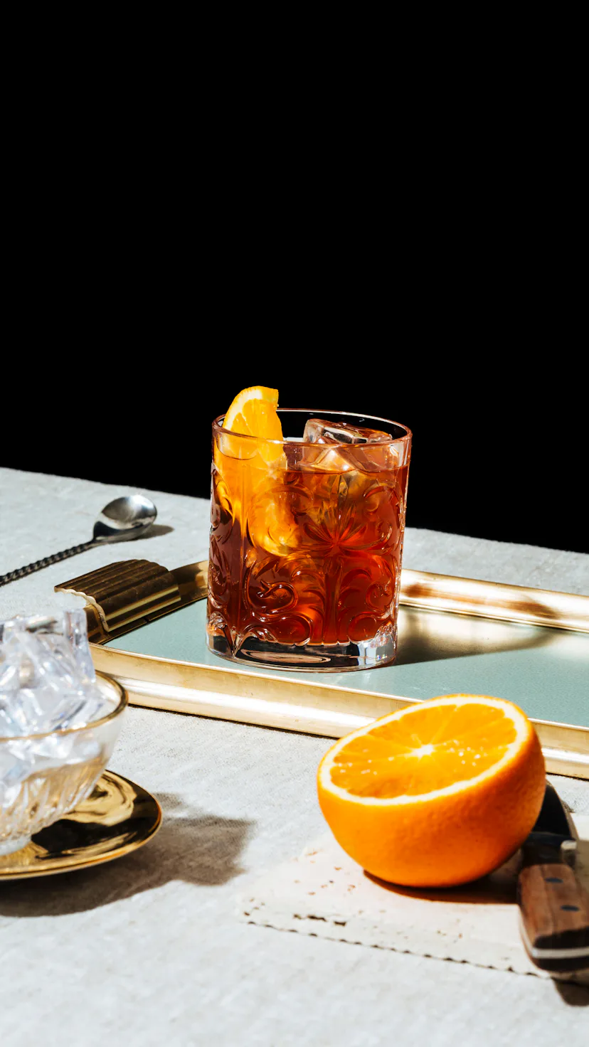 Negroni, an italian cocktail, an apéritif, first mixed in Florence, Italy, in 1919. Count Camillo Ne...
