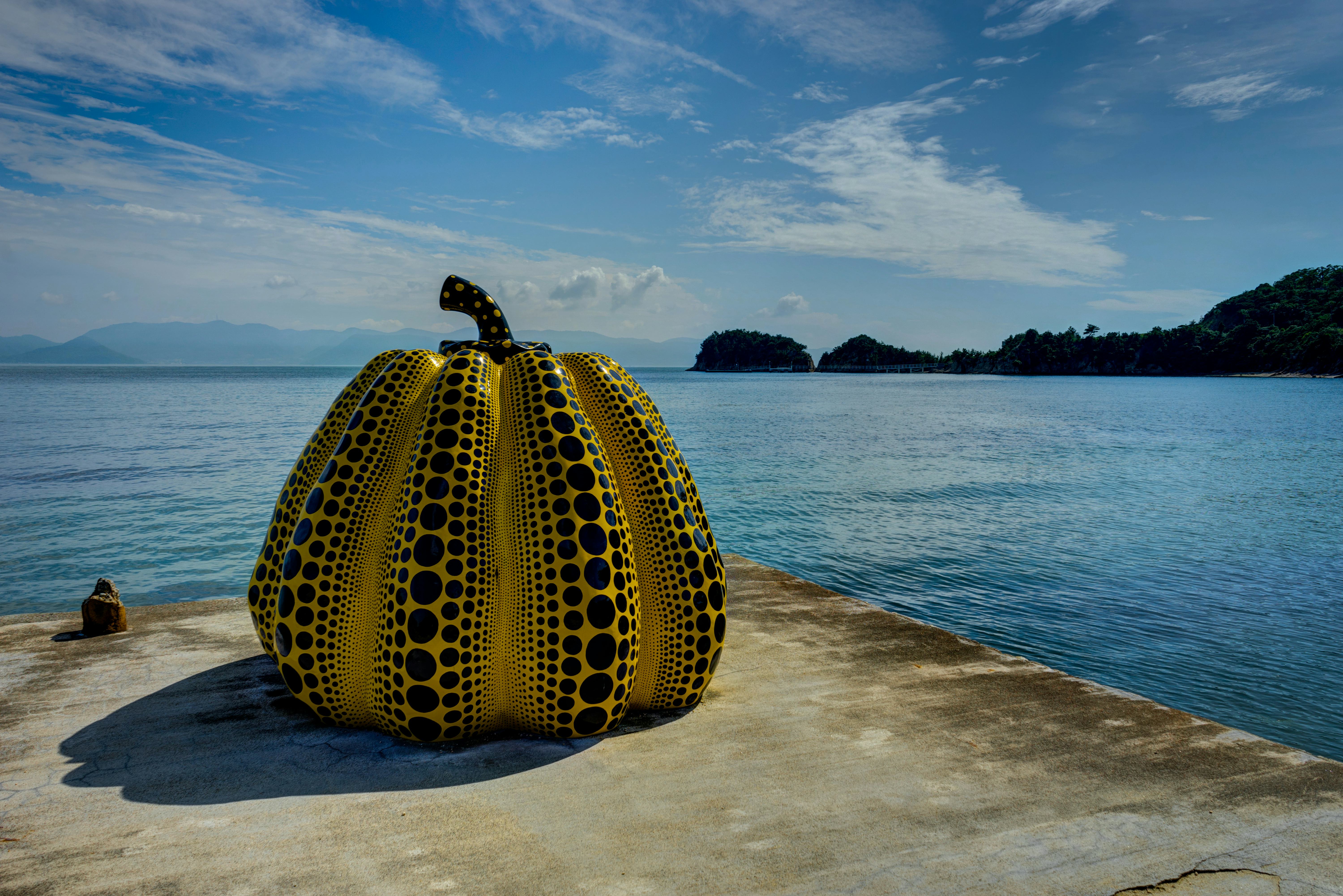 Naoshima Island Art Piece Museum Japan Yellow Pumpkin