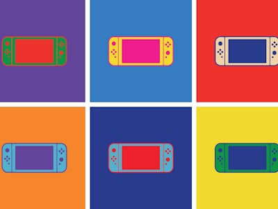 Game controller design template icon. Nintendo Switch. Gamepad