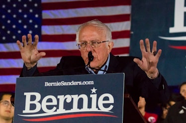 FEB 21, 2020, LAS VEGAS, NEVADA, USA - Democratic Senator Bernie Sanders speaks at Presidential Rall...