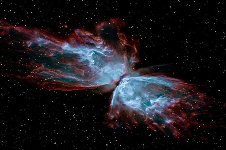 The Butterfly Nebula, dying star nebula, Elements of this image furnished by NASA. Retouched image. 