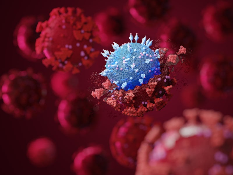 Macro coronavirus(covid-19) cell delta and MU variant of interest(VOI),B.1.621,B.1.617.1,C.37.COVID ...
