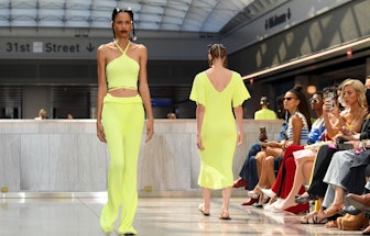 Models walk in the Victor Glemaud NYFW Spring 2022 fashion show.