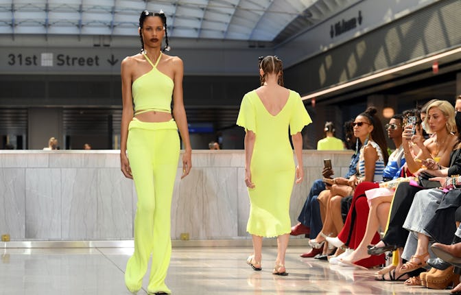 Models walk in the Victor Glemaud NYFW Spring 2022 fashion show.