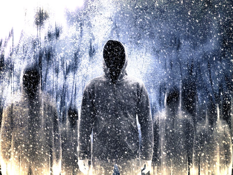 Mysterious gangster in the dark