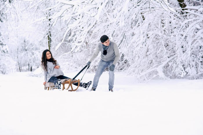 Sledding during pregnancy has some risks, experts say.