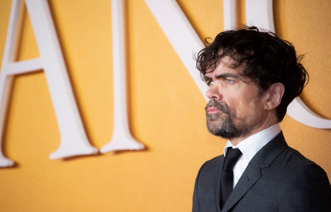 Peter Dinklage poses for photographers at the UK premiere of the film 'Cyrano' in London