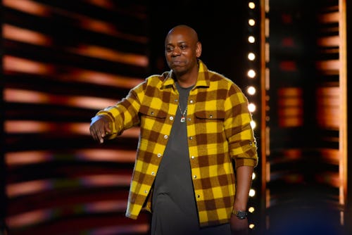 Dave Chappelle, presenter for JAY-Z, speaks during the Rock & Roll Hall of Fame induction ceremony, ...