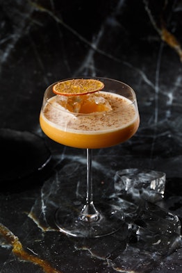 Porto flip - an alcoholic cocktail prepared on the basis of port wine and brandy