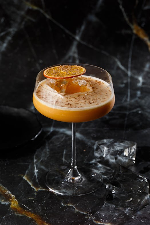 Porto flip - an alcoholic cocktail prepared on the basis of port wine and brandy