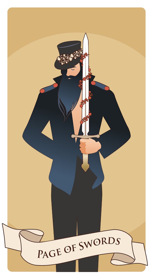 Page of swords is the card for Scorpio’s Halloween 2022 tarot reading.