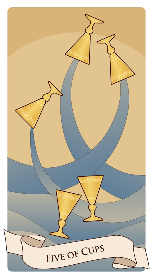 Five of cups is the card for Capricorn’s Halloween tarot reading.