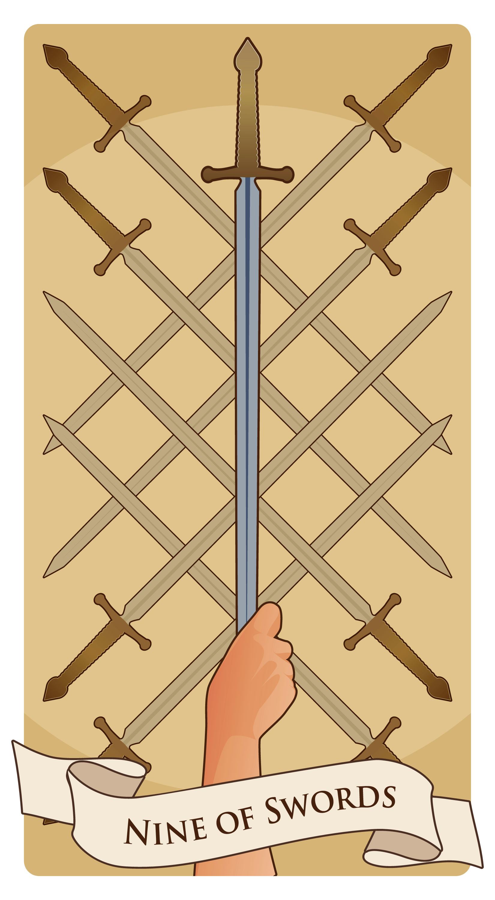 Nine of swords is the card for Aries' Halloween 2022 tarot reading.