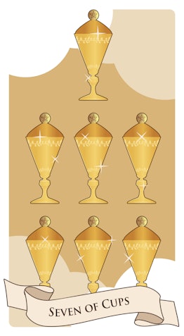 Seven of cups is the card for Aquarius' Halloween tarot reading.