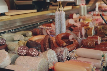 Variety of sausage products