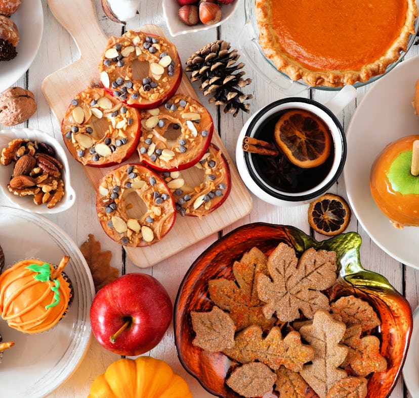 A table with pumpkin spice cookie recipes from TikTok.