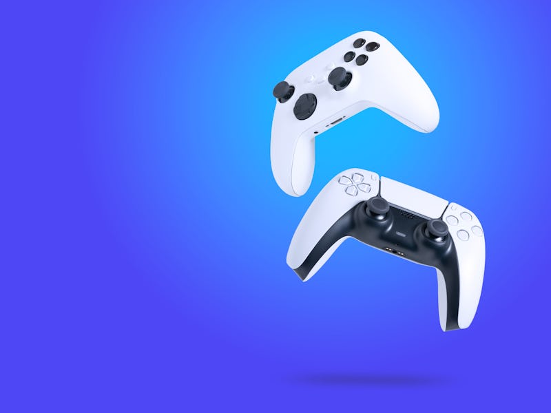 Next Generation game controllers isolated