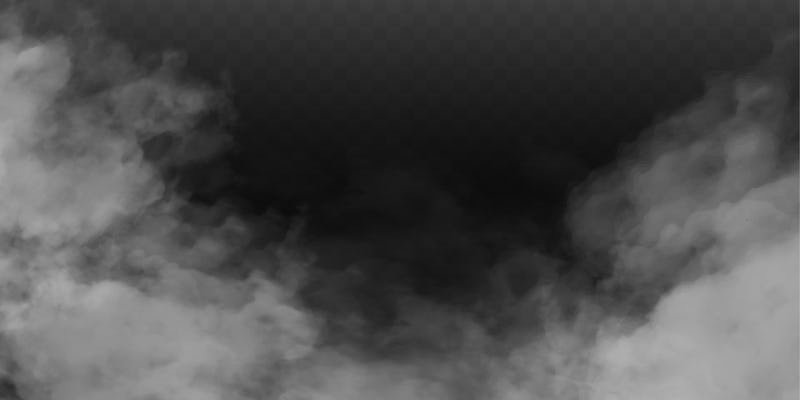 Fog or smoke isolated transparent special effect. White vector cloudiness, mist or smog background. ...