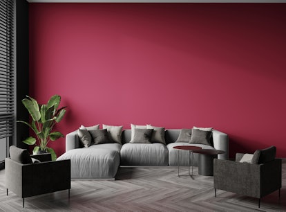 A home with Viva Magenta, Pantone's Color of The Year 2023, painted on the walls of a home with Viva...