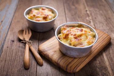 Cheesy Au Gratin with cheese.