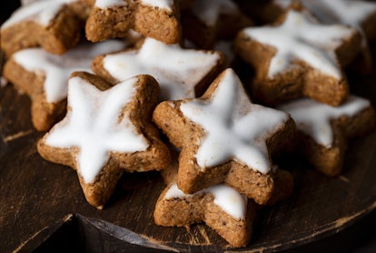 Close up of ginger shortbread, which is one of the winter solstice recipes.