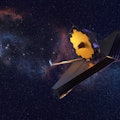 James Webb Space Telescope in space. Some elements of this image furnished by NASA. 3d rendering sci...